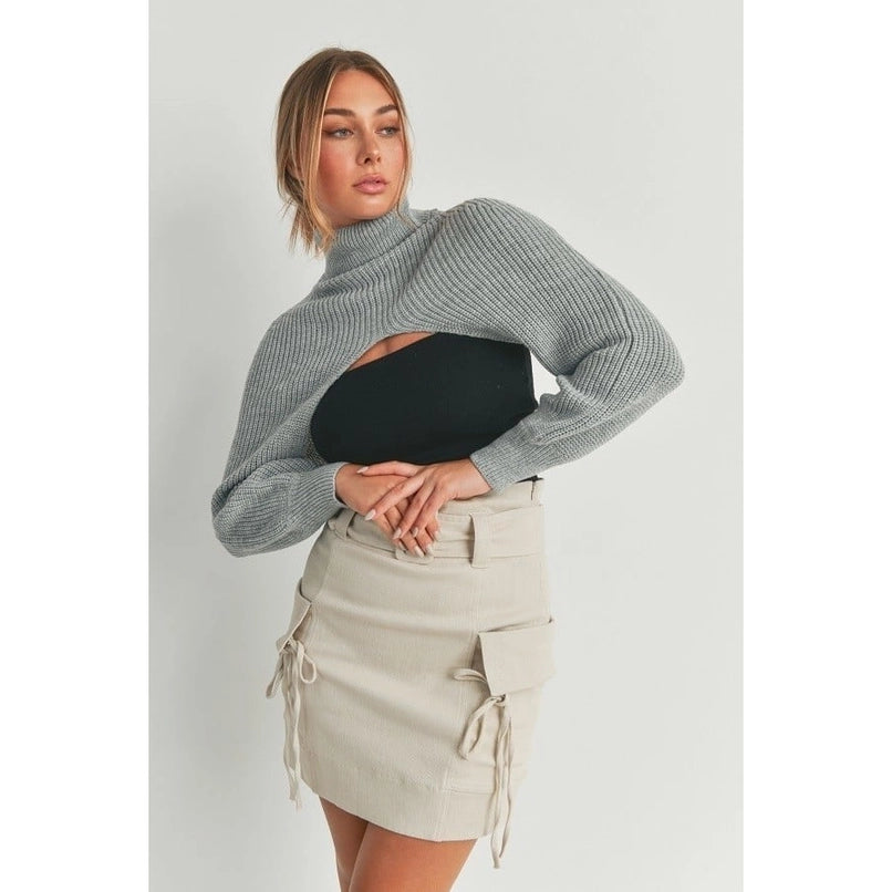 Bryn Cropped Turtleneck Sweater