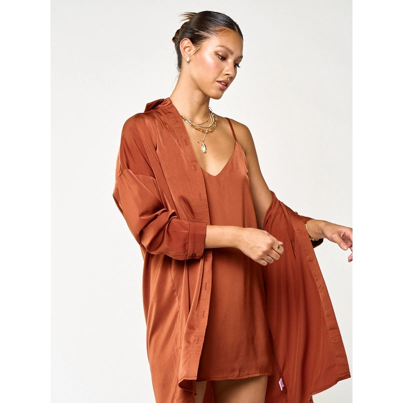 Sienna Satin Slip Dress Set Efecto Collection