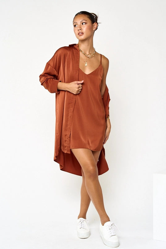 Sienna | Satin Slip Dress Set