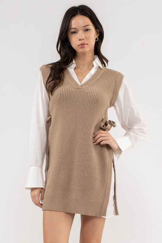 Layered shop sweater dress