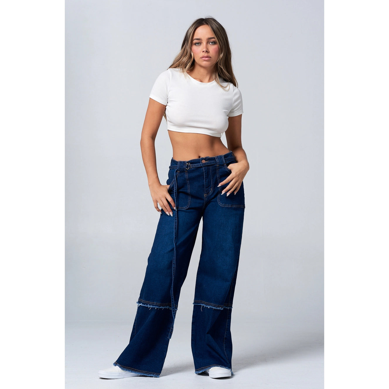 Jeanie | Wide-Leg Utility Jeans